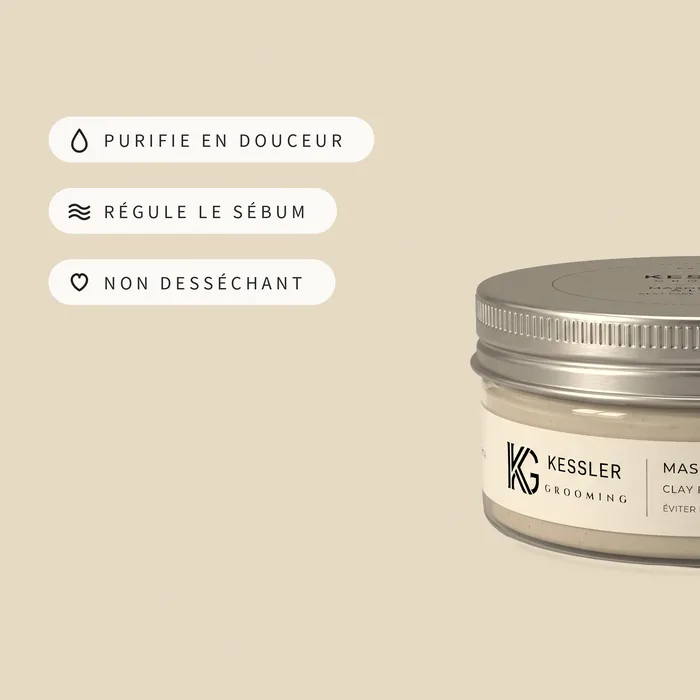 Bénéfices du masque : purifie en douceur, régule le sébum, non desséchant